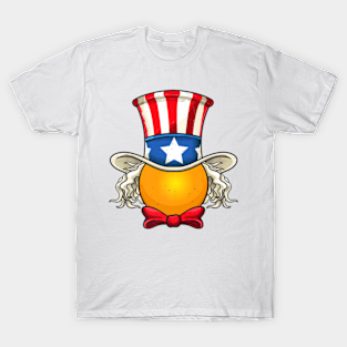 American Flag T-Shirt - American Flag Ping Pong Uncle Sam 4th Of July Tee by Flowers Sacred Skull